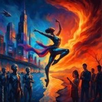 Dança e capoeira no teatro Bruno Nitz