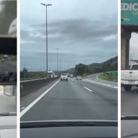 Veículo força ultrapassagem com giroflex suspeito