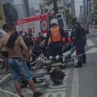 Pedal de marcha entra no pé de motociclista em batida