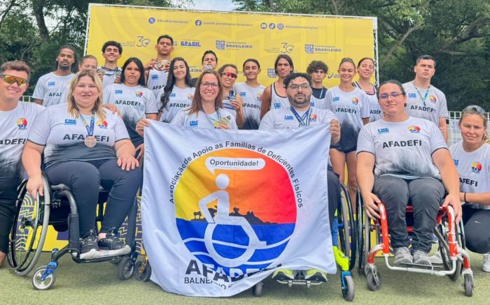 Equipe da Afadefi garantiu 16 medalhas para BC (Foto: Divulgação)