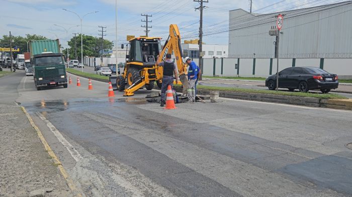 O Semasa já mobilizou equipes para consertar o problema (Foto: Divulgação/Semasa)