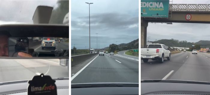 Empresário gravou caminhonete sem identificação com uso de sirene entre Navegantes e Penha