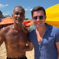 Belutti dá rolê de patinete e encontra Romário na Brava