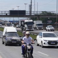 Itajaí tem congestionamento no sentido a Balneário Camboriú na BR 101