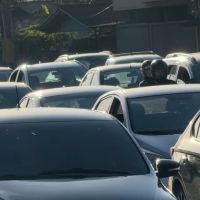 Centro de Itajaí tá com trânsito pesado