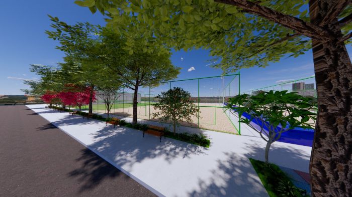 Área terá campos de areia e de gramado sintético e quadras de beach tennis (Foto: Reprodução)