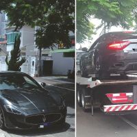 Maserati e Porsche são guinchados em BC