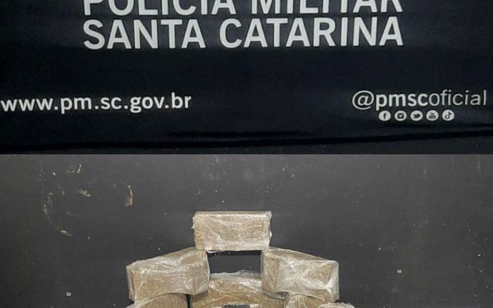 Drogas foram apreendidas pela Polícia Militar no bairro Barra do Rio, em Itajaí (Foto: Divulgação BPMI)