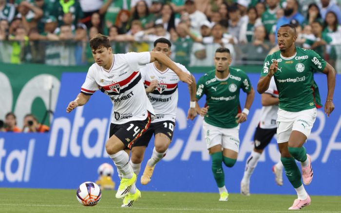 Verdão e Tricolor jogam na Arena Barueri no domingo, às 20h30 (Foto: Rubens Chiri/São Paulo)