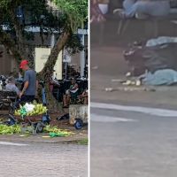 Moradora denuncia “porquice” de ambulantes na rua Hercílio Luz