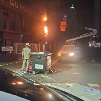 Fiação em curto bloqueou cruzamento de BC por três horas