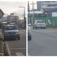 Contramão é ignorada e vira risco no Santa Regina