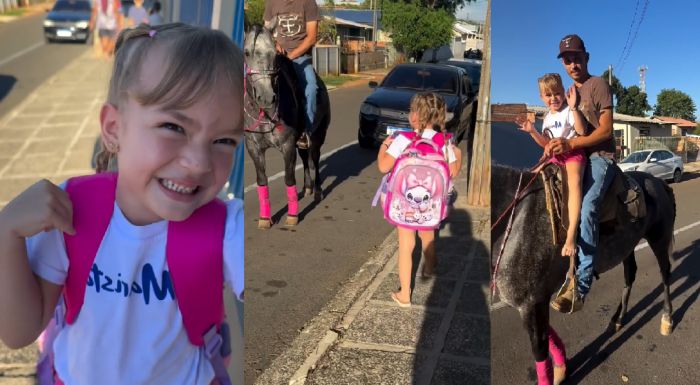 Cenas de um momento feliz: episódio ocorreu em Ponta Grossa, no Paraná / Reprodução