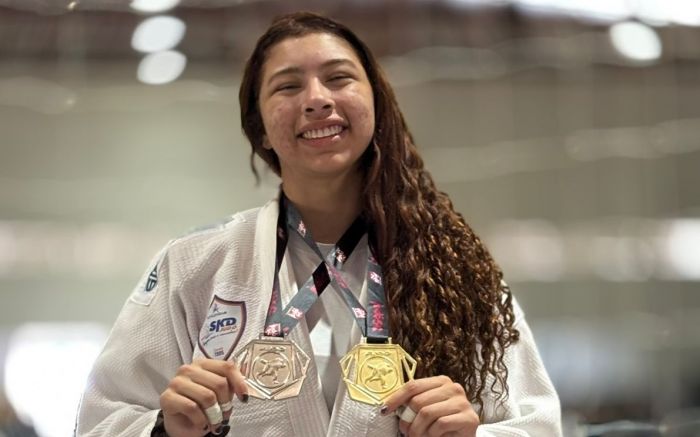 Judoca de 17 anos foi campeã pela terceira vez da Copa Camilo Penso (Foto: Divulgação)