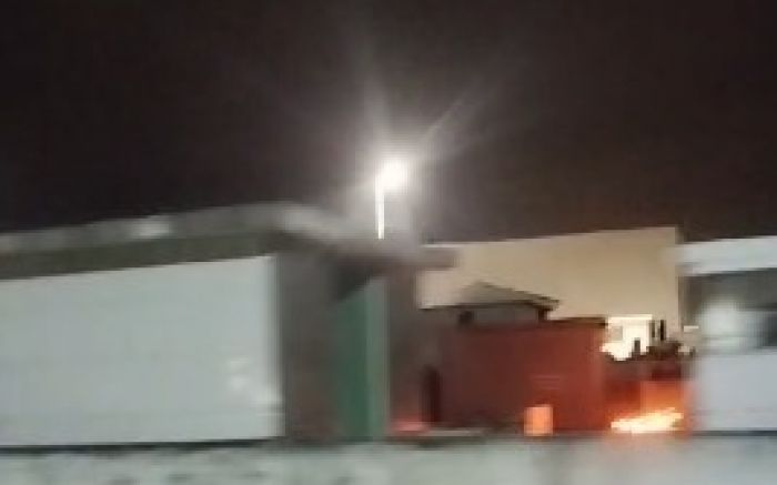 Além do cemitério, ginásio de esportes do ‘Astrogildo’ foi apedrejado (Vídeo: Divulgação - Fotos: Reprodução)