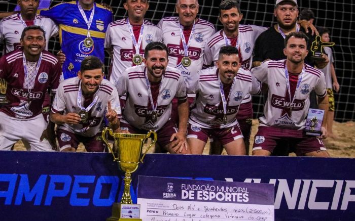Sexta Ferino ficou com o título entre os veteranos (Foto: Divulgação/Prefeitura de Penha)