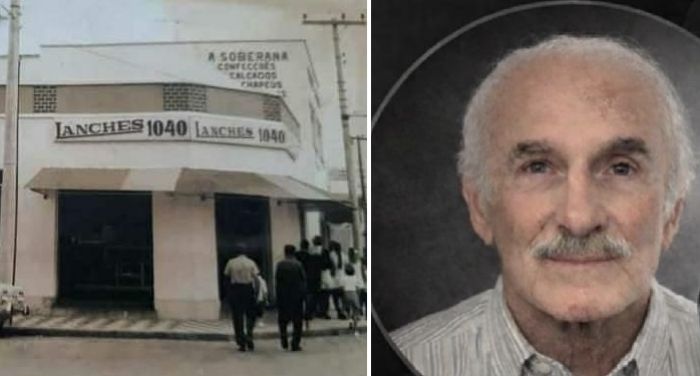 Jayme Caetano marcou época com a lanchonete 1040 na rua Tijucas (Foto: Reprodução)