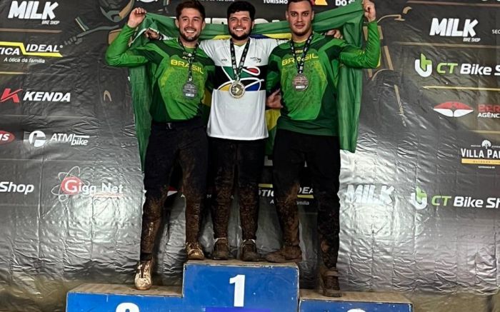 Brusquense João Augusto levou o bronze no Pan-Americano de Downhill (Foto: Divulgação)