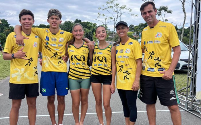 Mateus Ribeiro e Matheus Felício foram campeões, enquanto Letícia Rodrigues foi bronze (Foto: Divulgação)