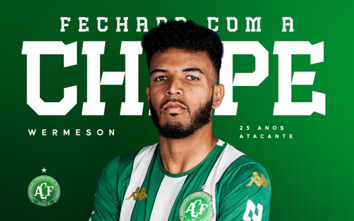 Wermeson foi emprestado até o final do ano para a Chape (Foto: Divulgação)