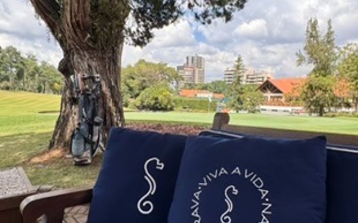 Construtora de Itajaí montou um lounge para receber participantes e convidados no Graciosa Country Clube, em Curitiba (Foto: Divulgação)