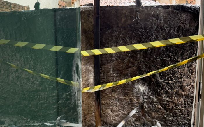 Vizinho teve queimaduras leves ao tentar apagar o fogo (Foto: Divulgação)