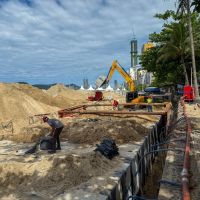 Atlântica fica em meia pista para ligação de galerias