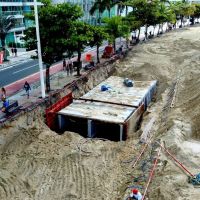 Obra interdita avenida Atlântica a partir de segunda
