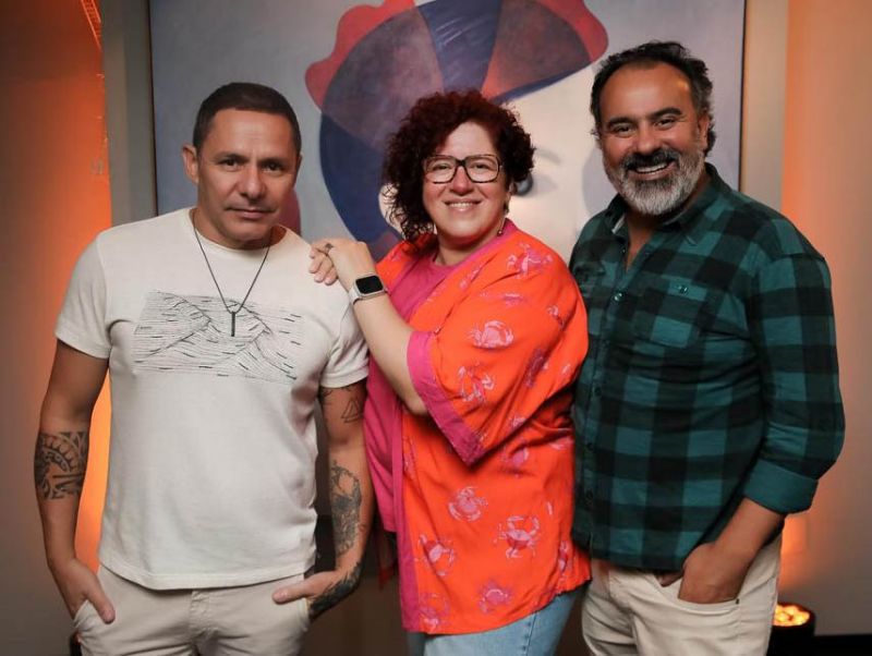 Trio power: Ale Padilha e Fabi Gill, da OneSpot Promo e Everaldo Antunes, o todo poderoso da Ford Models