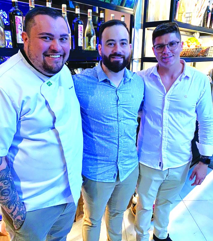 Chef Dudu Poerner, Eduardo Quevedo  e Daniel Manicardi