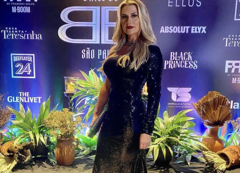 A empresária e designer de interiores Joice Spengler, no Baile do BB