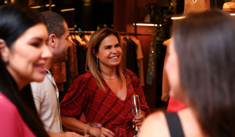 Luciana Marinho Dutra (foto) prestigiou em Balneário Camboriú o lançamento da festejada collab entre a grife Iorane e a relações públicas Patsy Scarpa