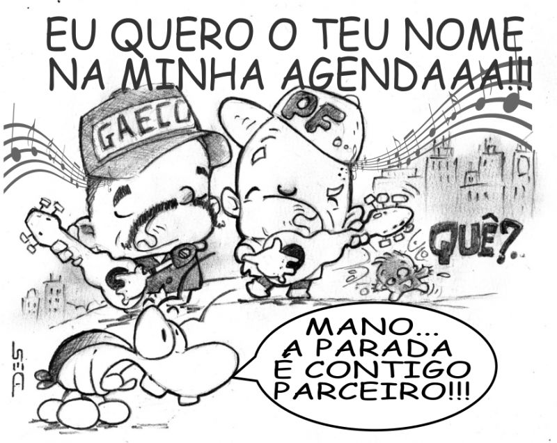 Enquanto isso... (charge do miro)