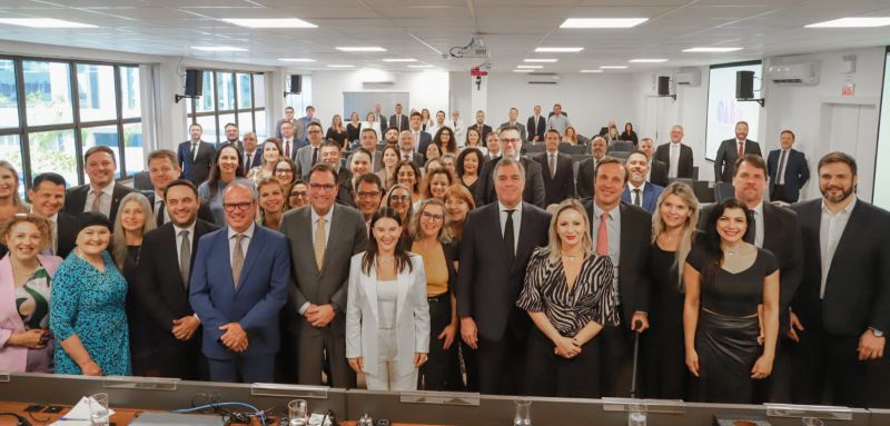 Novos dirigentes do TJSC participam do 1° Conselho Pleno da OAB/SC de 2024 (foto: Eduardo Tarasca)