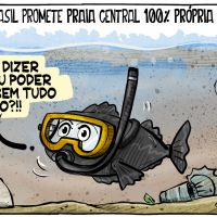 Obra na Brasil promete praia Central 100% própria pra banho