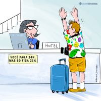 O lobby dos hotéis