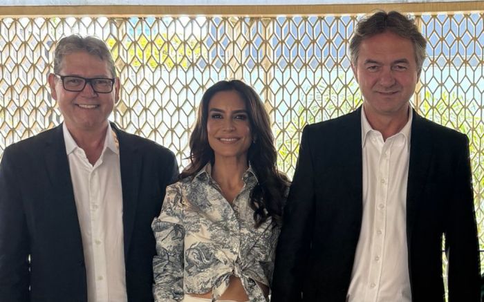 Gil com Ticiana e Joesley Batista