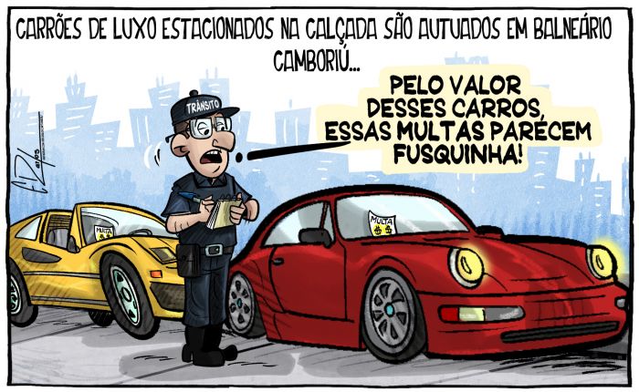 Carrões de luxo autuados em Balneário Camboriú