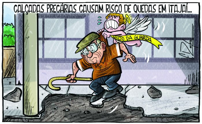 Calçadas precárias em Itajaí