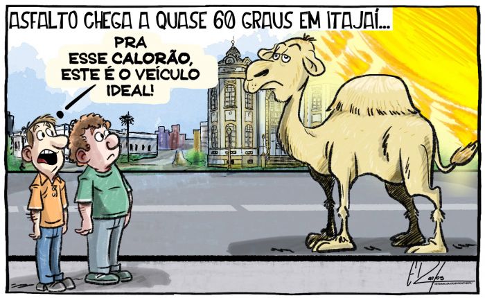 Asfalto chega a quase 60 graus em Itajaí