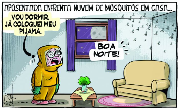 Nuvem de mosquitos em casa