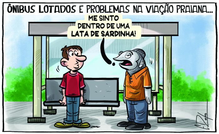 Ônibus lotados e problemas na Viação Praiana