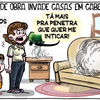 Poeira de obra invade casas