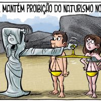 Proibição do naturismo na praia do Pinho