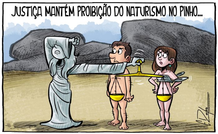 Proibição do naturismo na praia do Pinho