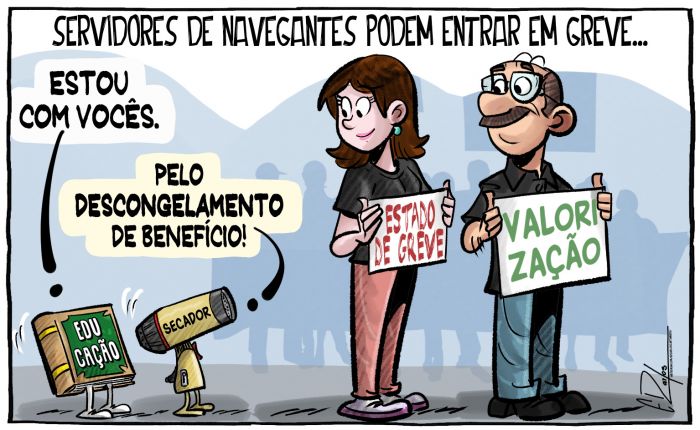Servidores de Navegantes podem entrar em greve