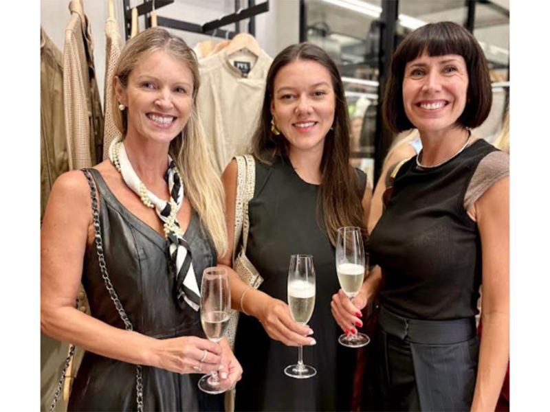 Fashion - Edete Leiner, Ana Paula Lajús e Andreia Oss Emer durante evento fashion em BC (foto: Divulgação)